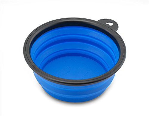 Reisenapf Farbe blau Hunde Katzen Haustier Futternapf Faltbarer Napf Trinknapf Wassernapf PRECORN von PRECORN