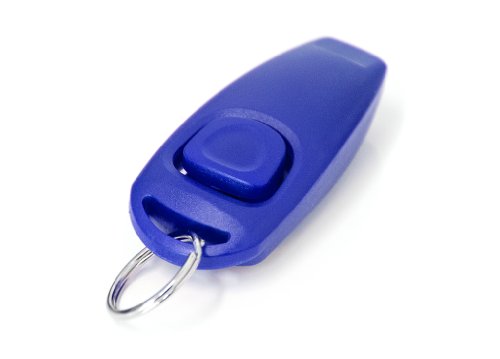 PRECORN Hunde Clicker blau 2in1 Klicker & Hundepfeife Clickertraining für Hund Hundeerziehung von PRECORN