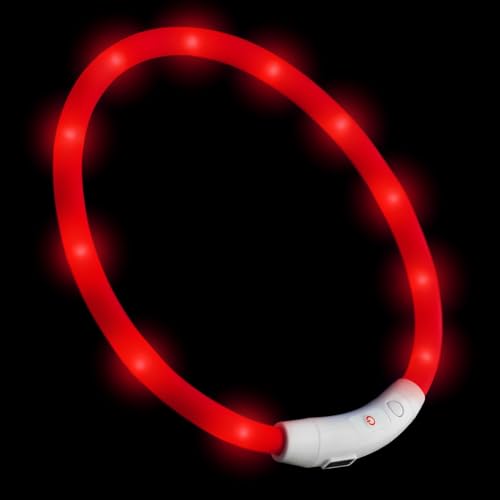 PRECORN LED USB-C Silikon Hundehalsband Halsband Hund Katzenhalsband Leuchthalsband für große kleine Hunde aufladbar PRECORN LED USB-C Silikon Hundehalsband Halsband Hund Katzenhalsband Leuchthalsband für große kleine Hunde aufladbar von PRECORN