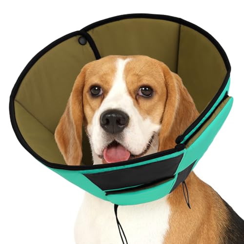 Preferhouse Hunde-Genesungshalsbandkegel für mittelgroße Hunde, verstellbarer Kegel nach Operationen, verhindert Lecken von Wunden, atmungsaktiv, weicher Kegel für mittelgroße und große Haustiere von PREFERHOUSE