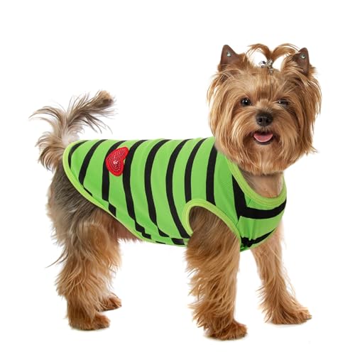 Preferhouse Hunde-Shirts für kleine Hunde, gestreifte T-Shirts, Haustierbekleidung, Hunde-Tank-Top, Frühling und Sommer, geeignet für Chihuahua, Französische Bulldogge, Bichon, Shih Tzu Preferhouse Hunde-Shirts für kleine Hunde, gestreifte T-Shirts, Haustierbekleidung, Hunde-Tank-Top, Frühling und Sommer, geeignet für Chihuahua, Französische Bulldogge, Bichon, Shih Tzu von PREFERHOUSE