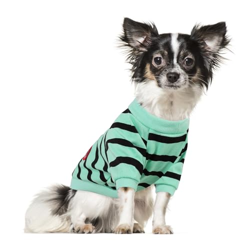 Preferhouse Hunde-Shirts für kleine Hunde, gestreifte T-Shirts, Hundeweste, Haustierbekleidung, T-Shirts für Frühling und Sommer, geeignet für kleine und mittelgroße und große Haustiere, Französische Preferhouse Hunde-Shirts für kleine Hunde, gestreifte T-Shirts, Hundeweste, Haustierbekleidung, T-Shirts für Frühling und Sommer, geeignet für kleine und mittelgroße und große Haustiere, Französische von PREFERHOUSE