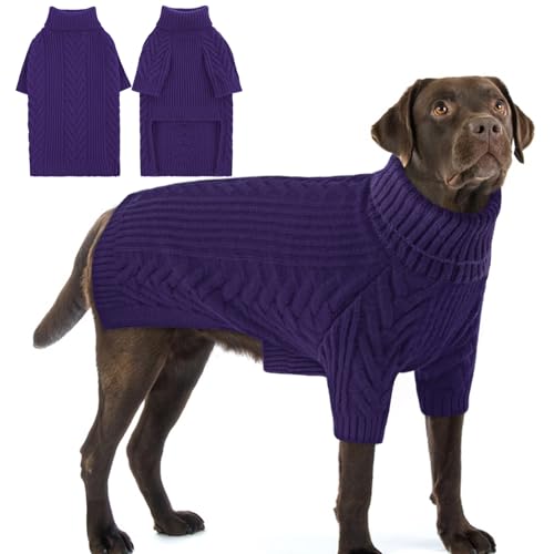 Preferhouse Hundepullover, Haustierpullover für extra große Hunde, Haustier-Sweatshirt, Rollkragenpullover, Winter, Pitbull, Labrador Retriever (Königsblau, XL) von PREFERHOUSE