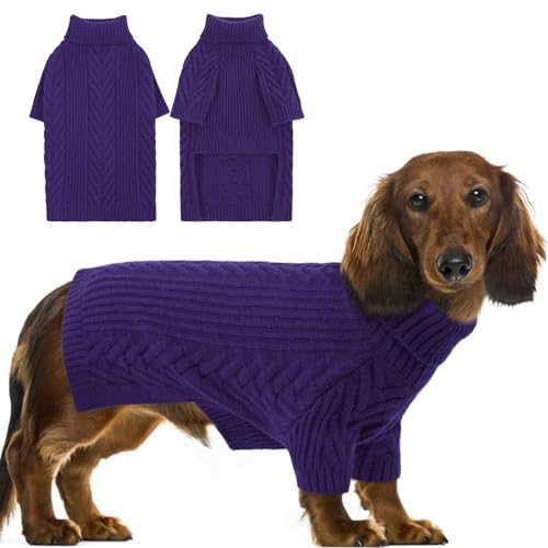 Preferhouse Pullover für große Hunde, Haustierpullover für große Hunde, Rollkragenpullover, Winter, Pitbull, Samojede, Königsblau, Größe L von PREFERHOUSE