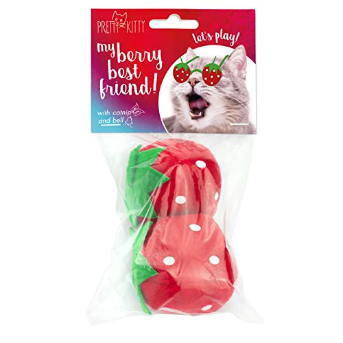 PRETTY KITTY Katzenspielzeug Set: 2X XXL Plüsch Erdbeere mit Katzenminze und Glöckchen als Spielzeug für Katzen – Katzen Spielzeug mit Katzenminze – Katzenminze Spielzeug für Katzen – Spielzeug Katze PRETTY KITTY Katzenspielzeug Set: 2X XXL Plüsch Erdbeere mit Katzenminze und Glöckchen als Spielzeug für Katzen – Katzen Spielzeug mit Katzenminze – Katzenminze Spielzeug für Katzen – Spielzeug Katze von PRETTY KITTY