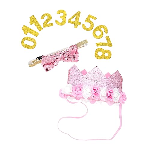 PRETYZOOM Hundegeburtstagskronenhut-Set Mit Fliege Partyschmuck Für Hunde Welpenhut Schafft Eine Besondere Geburtstagsatmosphäre PRETYZOOM Hundegeburtstagskronenhut-Set Mit Fliege Partyschmuck Für Hunde Welpenhut Schafft Eine Besondere Geburtstagsatmosphäre von PRETYZOOM