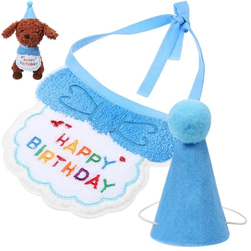 PRETYZOOM Party-hüte Für Hundegeburtstage Lätzchen-Set Geburtstags-Outfit Für Katzen Und Hunde Partyzubehör Für Haustiere Plüschmaterial Verstellbar Leicht Zu Reinigen PRETYZOOM Party-hüte Für Hundegeburtstage Lätzchen-Set Geburtstags-Outfit Für Katzen Und Hunde Partyzubehör Für Haustiere Plüschmaterial Verstellbar Leicht Zu Reinigen von PRETYZOOM