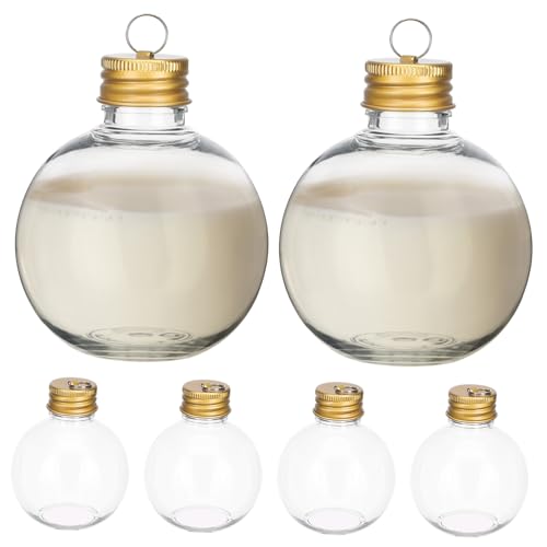 PRETYZOOM 10 Stück Glühbirnenformballflasche befüllbare Weihnachtsbirnen geformt Globe Glühbirnen Weihnachtsgetränk-Schnapsbällchen Kugelflasche Ornaments to hold Drinks das Haustier Golden von PRETYZOOM