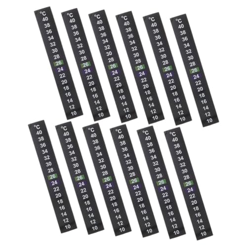 PRETYZOOM 12stücke Aquarium Thermometer Aufkleber Digitale Temperaturmessstreifen Für Fischbecken Selbstklebend Farbwechselnd Für Aquarienpflege von PRETYZOOM