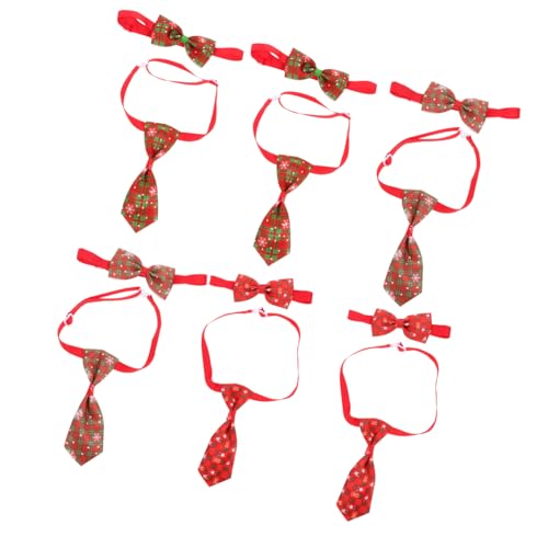 PRETYZOOM 18 STK Haustierhalsband Hundefliege Weihnachtshaustierfliege Hund Tier Cosplay Weihnachtskrawatte weihnachtshaustierschleifenhalsband Hund Fliegen Plaid binden Zubehör Polyester von PRETYZOOM