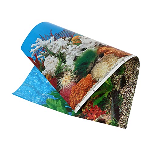 PRETYZOOM 1stk Aufkleber Für Aquarien Aquarium Wandbild Unter Wasser Korallenriff Coraline-Aufkleber Dekorationsposter Für Aquarien Meerestapete Perlmutt 3D Dickfilmpapier Dekoratives Papier von PRETYZOOM