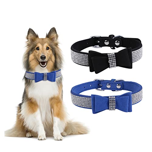 PRETYZOOM 1stk Hot Diamond Hundehalsband Haustiere Fliegen Glitzerndes Katzenhalsband Verstellbares Hundehalsband Hundebandana Kleines Welpenhalsband Kragenschleifen Halskette Heißer Bohrer von PRETYZOOM