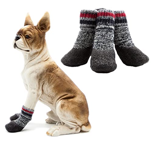 PRETYZOOM 2 Paar Sockenschuhe Für Hunde Haustier Hund Baumwollsocken Haustier Socken Hundestiefel rutschfeste Socken Für Hunde Chihuahua Socken Für Hunde rutschfest Warme Stiefel Klein von PRETYZOOM