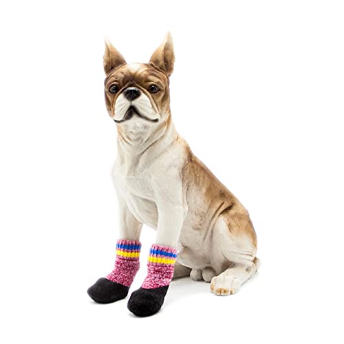 PRETYZOOM 2 Paar Wanderstiefel Für Hunde Hundesocken Für Kleine Mittelgroße Hunde Haustier Hund Socken Welpensocken Haustier Socken Schuhe Hundepfotenschutz Warm Halten Laufschuhe von PRETYZOOM