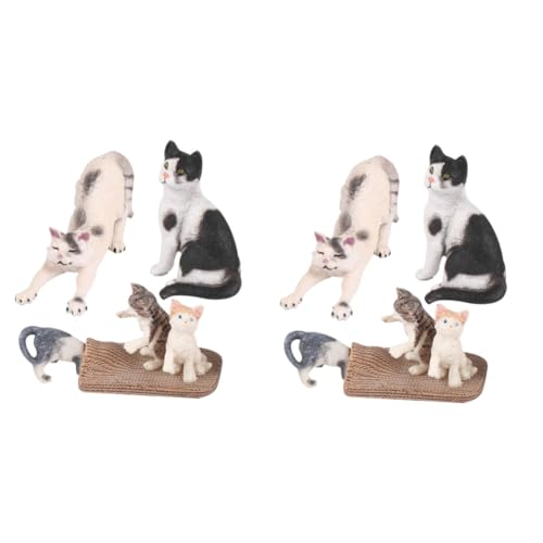 PRETYZOOM 2 Sätze Tierkatzenschmuck Interaktives Katzenspielzeug Figuren Katzenliebhaber Smoking Katze Kätzchen Automatisches Katzenspielzeug Katze Plüschtier 3 Stück * 2 von PRETYZOOM