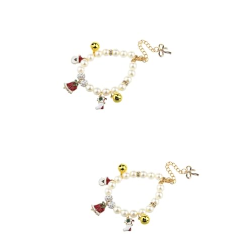 PRETYZOOM 2 Stück Katzen Hochzeitshalsband Hundehalsband Schmuck Hundeperlenhalsband Perlenkette Für Welpen Ausgefallenes Halskettenhalsband Für Kleine Hunde von PRETYZOOM