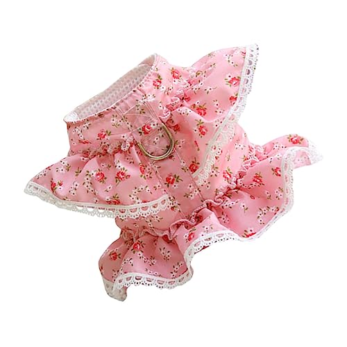 PRETYZOOM ädchenkleid 2 STK Zugkraft nutzen Katzenkleid für den Sommer Spitze Katze Hundehemden ädchenbluse xs-Kleid Kleider Haustierkleidung Katzenweste Geschirr Blumen Polyester von PRETYZOOM