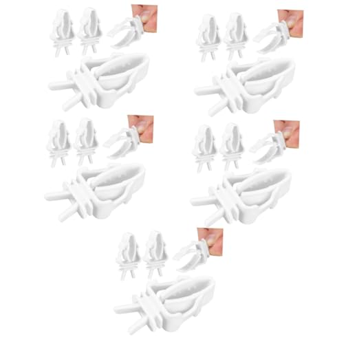 PRETYZOOM 5er-Set Vogelkäfig-Clips Papageien-zubehör Futterhalter-Clips für Vögel Abs-Kunststoff Sicher Sittiche Nymphensittiche Kanarienvögel 4 Stück X 5 von PRETYZOOM