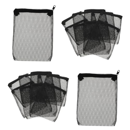 PRETYZOOM 20 Stücke Taschen Fisch Tank Tasche Set Schwarz Mesh Kordelzug Verschluss Waschbar von PRETYZOOM
