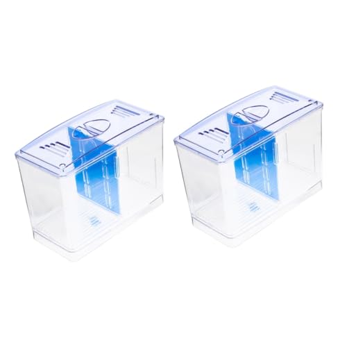 PRETYZOOM 2er-Box Betta Tank Isolationsbox Zucht Brutstätte Für Artemia Fisch Aquarium Hatchamals Geistergarnelen Leben Set Zum Brüten Von Artemia Kleine Behälter Betta-Panzer Guppys Acryl von PRETYZOOM