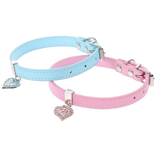 PRETYZOOM 2St Hundehalsband Türdekoration verstellbares Haustierhalsband tägliches Hundedekor Haustierzubehör Halsschmuck für Hunde Schnalle Halskette Leine schmücken Rostfreier Stahl von PRETYZOOM