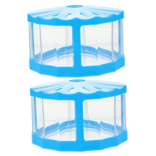 PRETYZOOM 2stücke Plastik Fischbecken Mit -licht Mini-Aquarium Für Betta-Fische Und Kleine Reptilien Dekorative Desktop-Aquarium-Dekorationen Für Zuhause von PRETYZOOM
