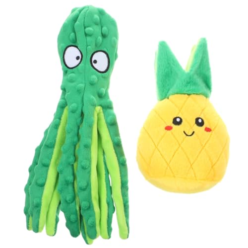 PRETYZOOM Quietschspielzeug-Set Für Hunde 2-teilig Interaktives Spielzeug Quietschender Oktopus Ananas-plüsch Für Welpen Spielzeit-aktivität PRETYZOOM Quietschspielzeug-Set Für Hunde 2-teilig Interaktives Spielzeug Quietschender Oktopus Ananas-plüsch Für Welpen Spielzeit-aktivität von PRETYZOOM