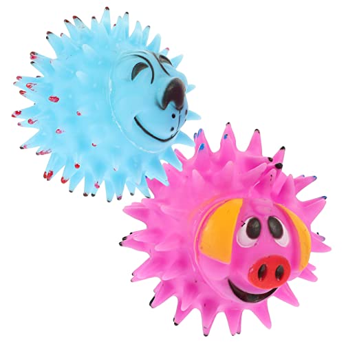 PRETYZOOM 2st Spielzeugball Für Haustiere Lustiges Kauspielzeug Für Hunde Spielzeug Formen Hundespielzeugbälle Spielzeug Reinigen Umwelt Freundliche Beschichtungen Anti-Biss-Hund Karikatur von PRETYZOOM