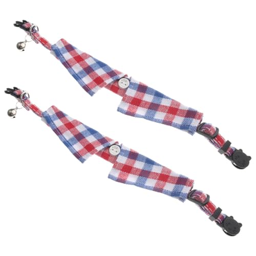 PRETYZOOM 2-teiliges Katzenhalsband Im Glockendesign Verstellbares Kätzchenhalsband für Bequemes und Entzückendes von PRETYZOOM