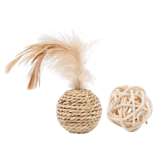 PRETYZOOM 2stücke Rattan Katzenspielzeug Bälle Interaktive Spielzeuge Für Katzen Zum Kauen Und Spielen Für Kätzchen Mit Natürlichem Material Und Geräuschfunktion Für Stundenlangen PRETYZOOM 2stücke Rattan Katzenspielzeug Bälle Interaktive Spielzeuge Für Katzen Zum Kauen Und Spielen Für Kätzchen Mit Natürlichem Material Und Geräuschfunktion Für Stundenlangen von PRETYZOOM