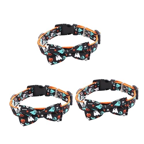 PRETYZOOM 3 Stück Halloween-Thema Katzen- Und Hundehalsband Haustierbedarf Modedesign Handgemachte Haustier Halskette von PRETYZOOM