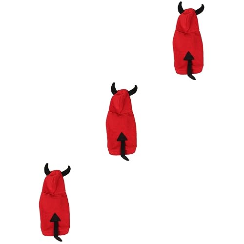 PRETYZOOM Haustierzubehör 3 Stück Haustier-Transformationskostü Roter Kapuzenpullover Haustierkleidung Halloween-Kostüme Lustige Hundekleidung Welpen-Kapuzenpullover Katzenzubehör PRETYZOOM Haustierzubehör 3 Stück Haustier-Transformationskostü Roter Kapuzenpullover Haustierkleidung Halloween-Kostüme Lustige Hundekleidung Welpen-Kapuzenpullover Katzenzubehör von PRETYZOOM