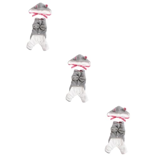 PRETYZOOM 3 Sätze Hund Einteiliger Hut Weihnachtskatzenkostüm Hundekleidung Warme Jacke Weihnachtsmann-Pullover Fleece-Mantel Welpe Pullover Für Hunde Klein Der Hund Haustier Polarfleece von PRETYZOOM