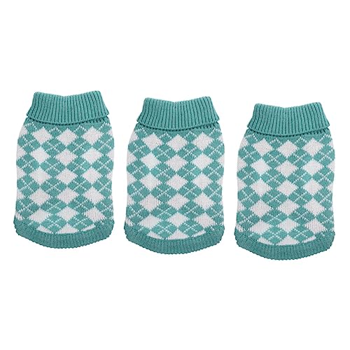 PRETYZOOM 3St Hundepullover Hundeanzug Haustier Warmer Hoodie Katzenkostüm Welpenkostüm Kleidung Kleider Taschenkarotten-Haustierkostüm Herbst-Winter-Outfit Hündchen schmücken Acryl von PRETYZOOM