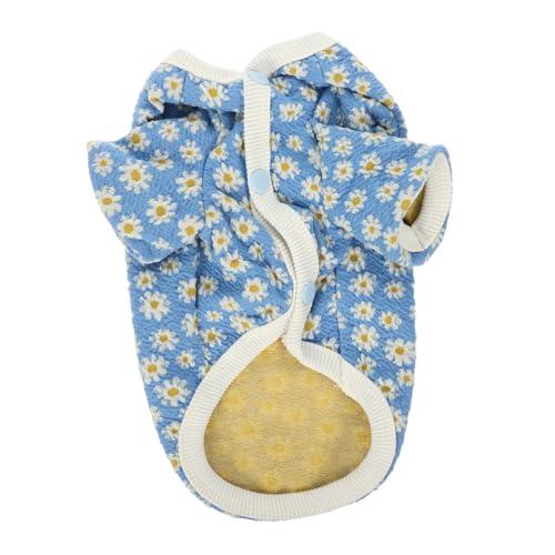 PRETYZOOM 3 STK Pullover Hunde-Outfits Hundejacke Weihnachts-Haustier-Outfit Pyjama Kleider Hunde-Strickjacke Katzenkostü mit Blumendruck Hündchen Kleidung kleines Gänseblümchen Stricken von PRETYZOOM
