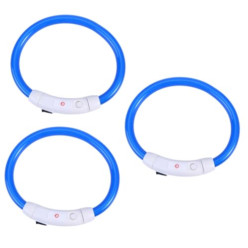 PRETYZOOM 3St Halskette blinkendes Haustierhalsband LED-Haustierhalsband Hundehalsband beleuchteter Leuchtend Haustierzubehör von PRETYZOOM