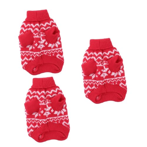PRETYZOOM 3 Stücke Kleidung Weihnachten Haustier Pullover Mantel Für Hunde Schneeflocke Muster Einfach Waschen PRETYZOOM 3 Stücke Kleidung Weihnachten Haustier Pullover Mantel Für Hunde Schneeflocke Muster Einfach Waschen von PRETYZOOM