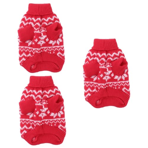 PRETYZOOM 3st Festliche Welpenkleidung Rollkragen-Outfit Für Katze Hundeweihnachtspullover Hundebekleidung Für Große Hunde Kleidung Mit Schneeflockenmuster Für Hunde Großer Hund Mantel PRETYZOOM 3st Festliche Welpenkleidung Rollkragen-Outfit Für Katze Hundeweihnachtspullover Hundebekleidung Für Große Hunde Kleidung Mit Schneeflockenmuster Für Hunde Großer Hund Mantel von PRETYZOOM