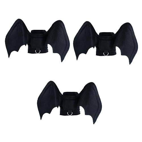 PRETYZOOM 3st Hundekostüme Für Mittelgroße Hunde Halloween-hundekostüme Flügel Der Katzenfledermaus Hundekleidung Katze Fledermaus Flügel Leine Pro Fledermausflügel Hund Tuch Batsuit Faltbar von PRETYZOOM