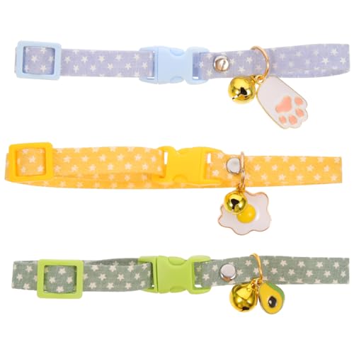 PRETYZOOM 3-teiliges Katzenhalsband mit Glocken in Avocado-Optik Süße Katzenhalsbänder für Mädchen Verstellbares Haustierhalsband-zubehör PRETYZOOM 3-teiliges Katzenhalsband mit Glocken in Avocado-Optik Süße Katzenhalsbänder für Mädchen Verstellbares Haustierhalsband-zubehör von PRETYZOOM