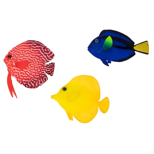 PRETYZOOM 3st Leuchtender Künstlicher Fisch Spielzeug -Fische Kieselgel Tropischer Fisch von PRETYZOOM