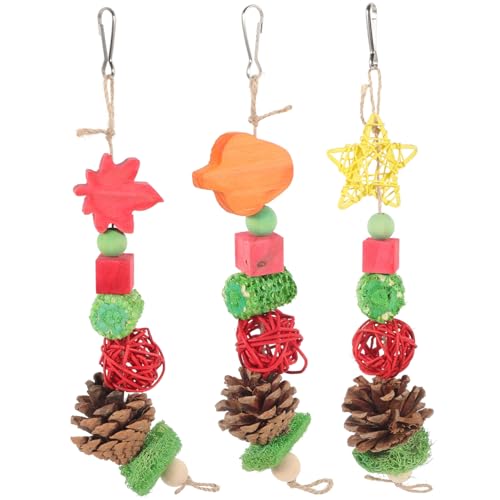 PRETYZOOM Papageienspielzeug-Set 3 Stück Papageien-beißspielzeug Vogel-kauspielzeug Zum Aufhängen Für Vogelkäfig Vogelfuttersuche Hängespielzeug PRETYZOOM Papageienspielzeug-Set 3 Stück Papageien-beißspielzeug Vogel-kauspielzeug Zum Aufhängen Für Vogelkäfig Vogelfuttersuche Hängespielzeug von PRETYZOOM