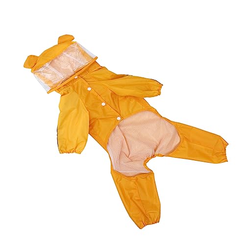 PRETYZOOM 3St Regenmantel für Haustiere Welpenregen Haustier Hoodie Regenanzug Hunde-regencape hunderegencape leichte Jacken gelber Regenmantel transparenter Regenmantel Regenoutfit für von PRETYZOOM