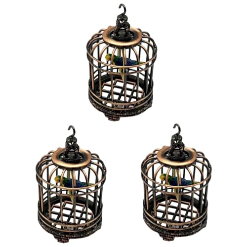 PRETYZOOM 3 Stücke Mini Vogelkäfig Dekorative Vogelkäfig Für Vogel Käfig Ornament von PRETYZOOM