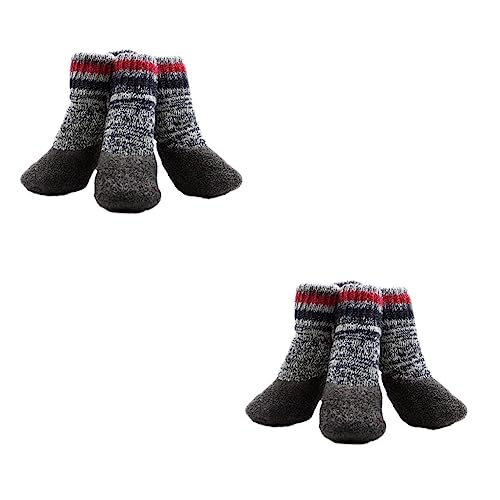 PRETYZOOM 4 Paare Chihuahua Hundesockenschuhe Für Den Winter Anti-rutsch-socken Für Haustiere Hundepfotenschutz Für Den Winter rutschfeste Hundestiefel Welpensocken Wasserdicht Welpenschuhe von PRETYZOOM