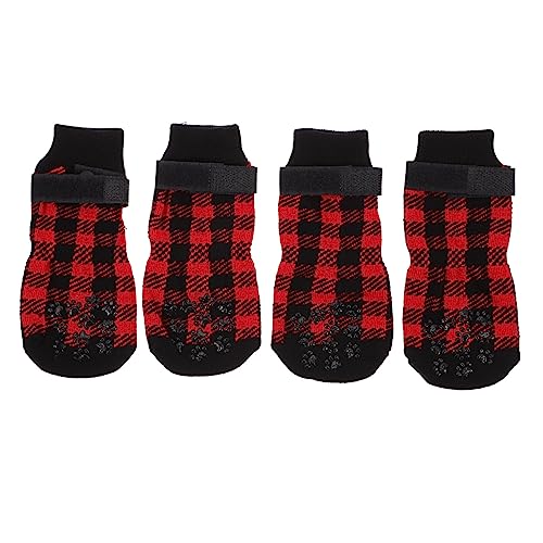 PRETYZOOM 4 Stück Haustier Socken Haustierzubehör Sockenschuhe Socken Für Hund Warme Welpenschuhe Schuhe Für Hunde Fußsocken Für Haustiere Kleiner Hund Baumwollsocken Reine Baumwolle von PRETYZOOM