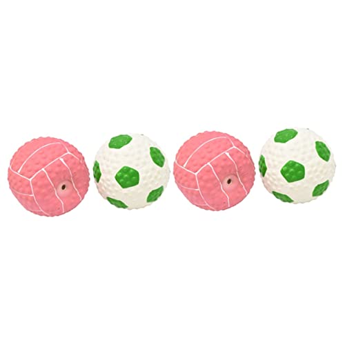 PRETYZOOM 4 Stück Spielzeugball Ball Spielen Ballwerfer Für Hunde Quietschendes Hundespielzeug Kleine Hundebälle Quietschende Spielzeuge Für Hunde Backenzahn Emulsion Latexball von PRETYZOOM