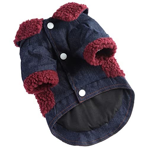 PRETYZOOM 4 Stück Kleidung für Haustiere Warmes Winter-Hundekostüm Hündchen Hoodie Welpe Kleider warmes Haustierkostüm Haustier-Outfit Mode Hundekleidung Traktionsset Baumwollmantel Jacke von PRETYZOOM