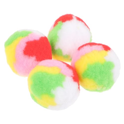 PRETYZOOM 4-teiliges Katzenspielzeug-Ball für Katzen, Kugeln aus Filz, Kätzchen, Pompons, interaktives Plüsch, Puppe, Ball, Katzenfang PRETYZOOM 4-teiliges Katzenspielzeug-Ball für Katzen, Kugeln aus Filz, Kätzchen, Pompons, interaktives Plüsch, Puppe, Ball, Katzenfang von PRETYZOOM