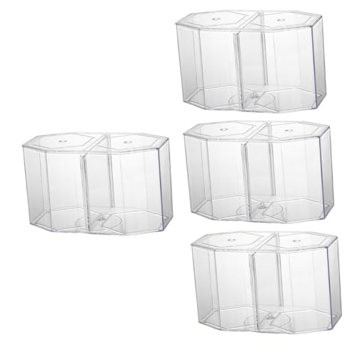 PRETYZOOM 4Er-Box Betta-Box Aquarium zubehör aquariumzubehör zubehör Aquarium Reptilien Betta zeigt Panzer Fischzuchtbecken Fisch Zubehör Haupt Inkubator Isolationsbox Terrarium Plastik von PRETYZOOM